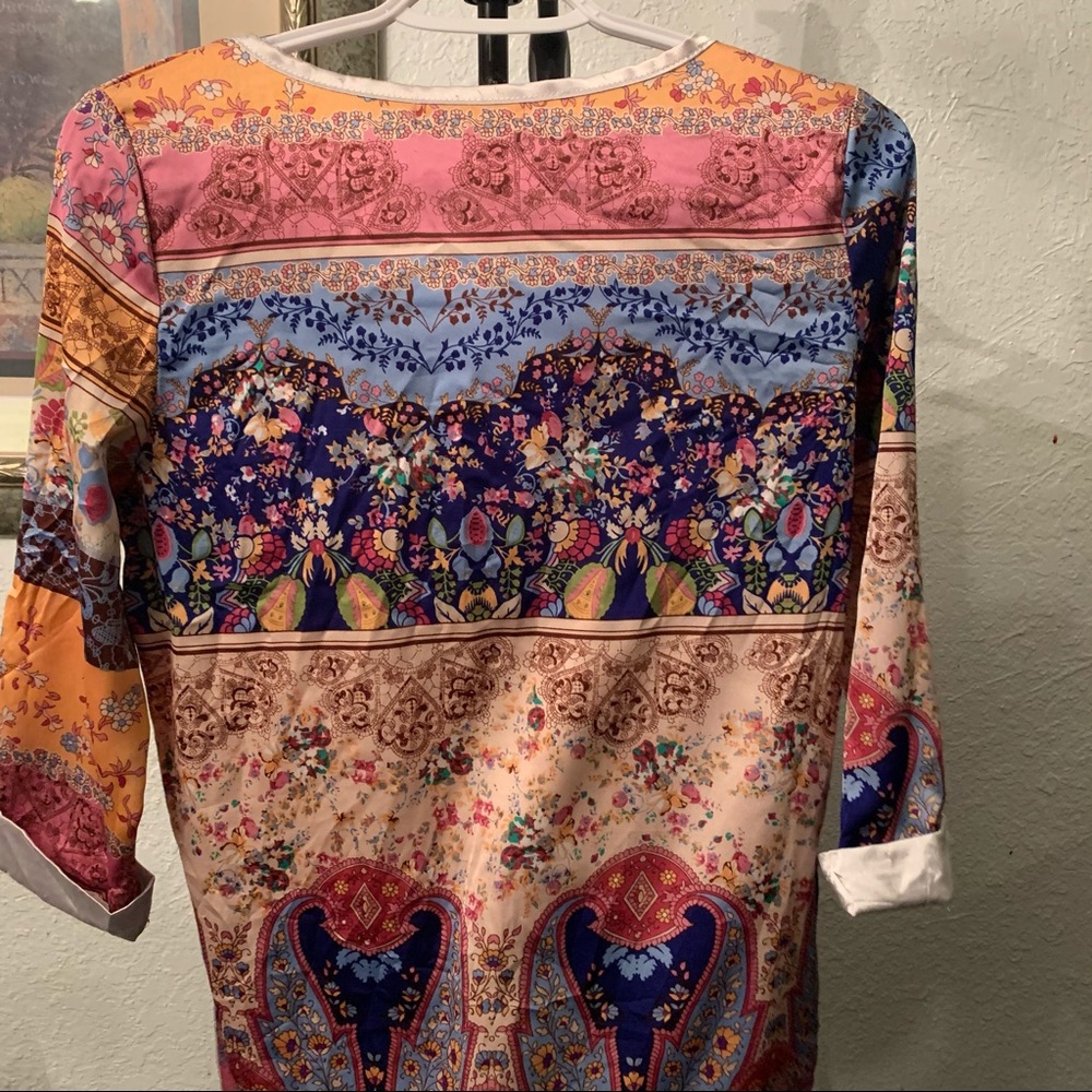 Patterned silk blouse - Picture 5 of 8